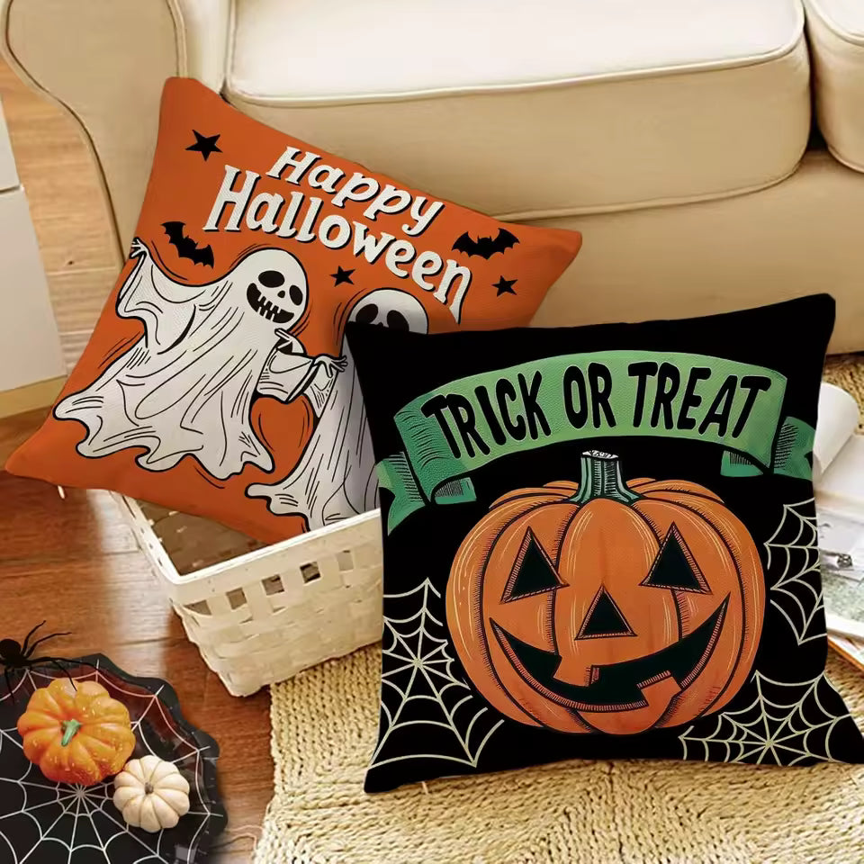 Spooky Hallowen Pillow Cover