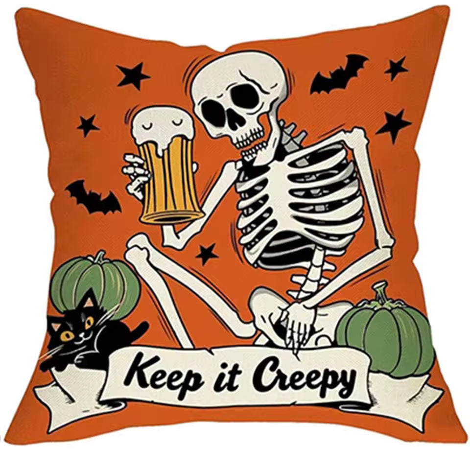 Spooky Hallowen Pillow Cover