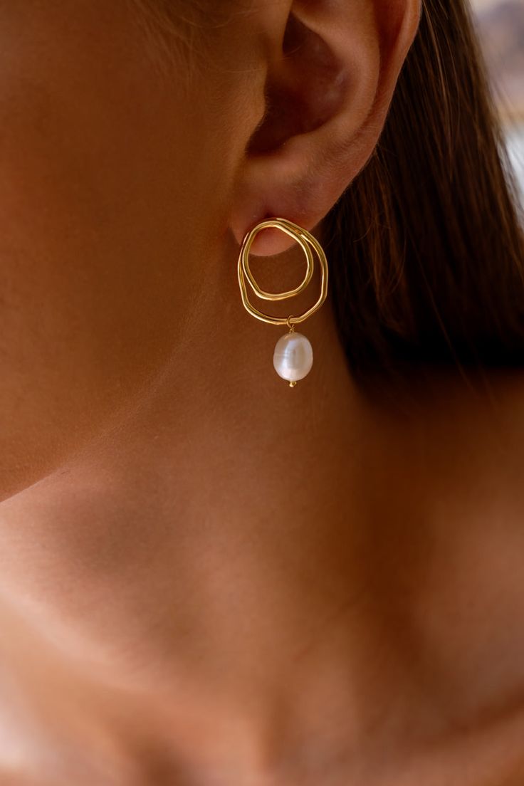 "Sea" Pearl Earrings