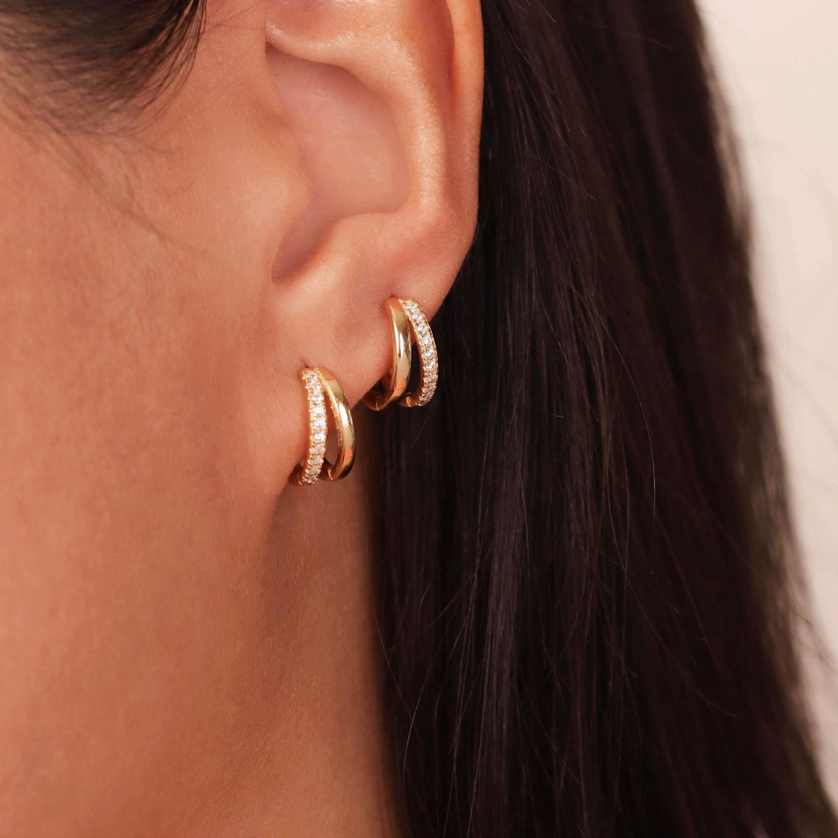 Luxe Twin Hoops Earrings