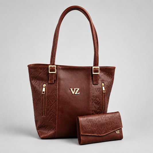 Bolso de Mano para Mujer + Billetera en Cuero Vélez