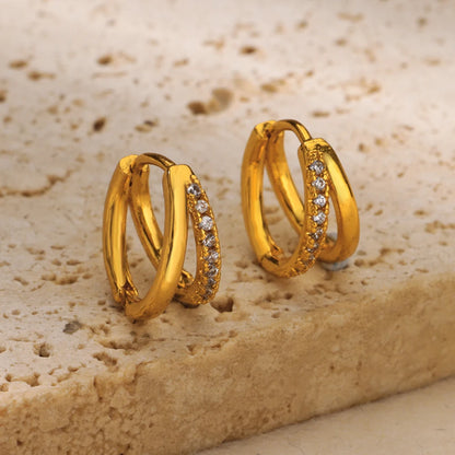 Luxe Twin Hoops Earrings
