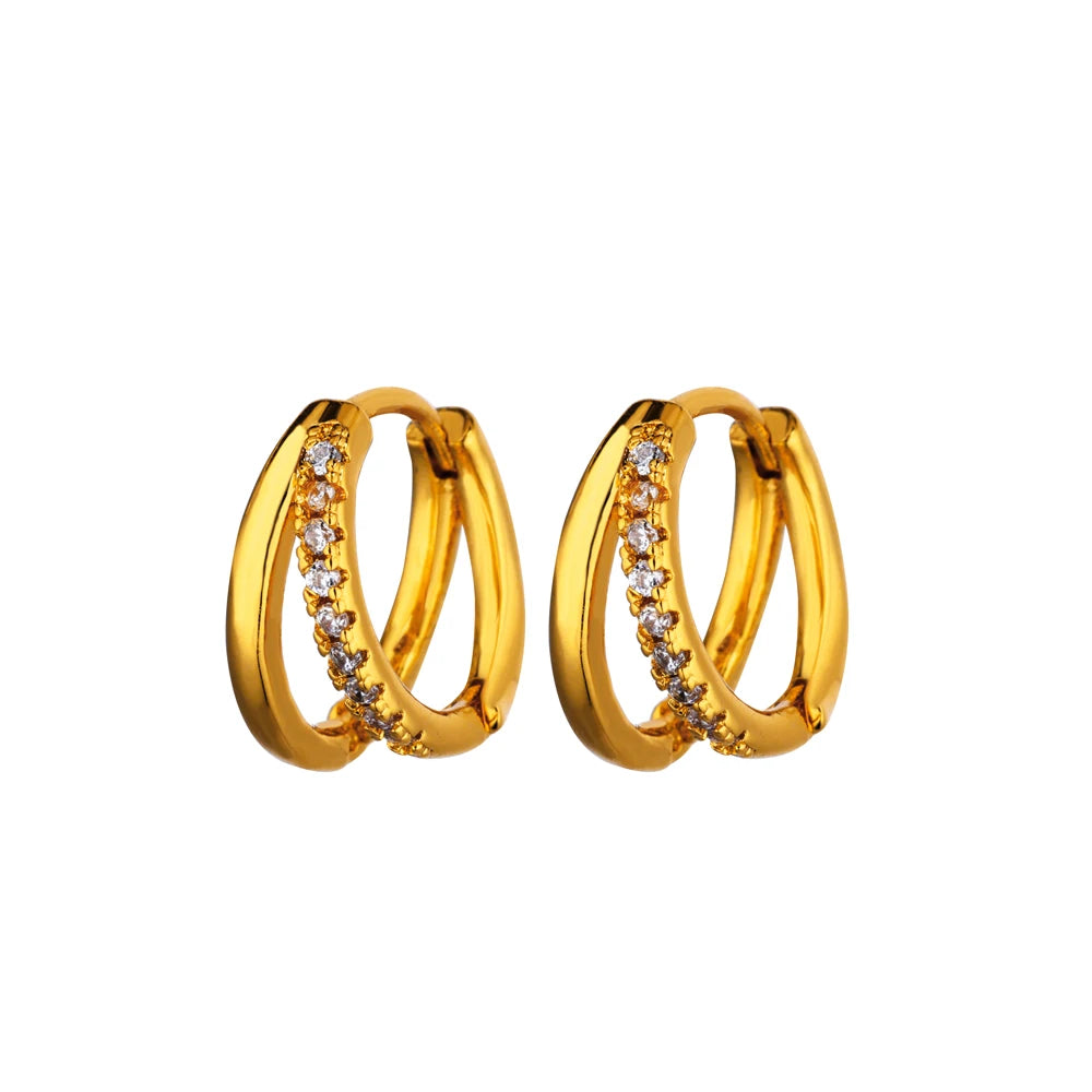 Luxe Twin Hoops Earrings